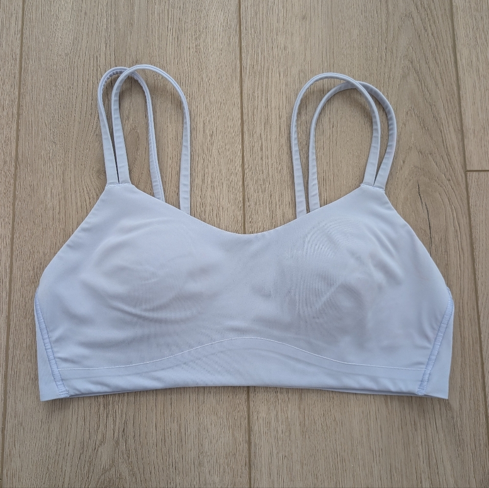 lululemon athletica White Double-Strap Light Support Sports Bra